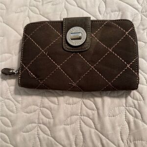 Vera Bradley Brown Quilted Wallet